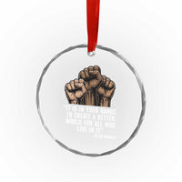 Nelson Mandela Crystal Glass Ornament It Is In Your Hands To Create A Better World For All Who Live In It