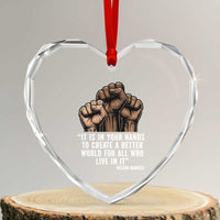 Nelson Mandela Heart Crystal Glass Ornament It Is In Your Hands To Create A Better World For All Who Live In It
