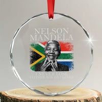 Nelson Mandela Quote Crystal Glass Ornament I Never Lose I Either Win Or I Learn