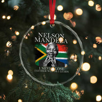 Nelson Mandela Quote Crystal Glass Ornament I Never Lose I Either Win Or I Learn