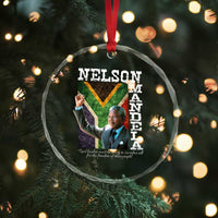 Nelson Mandela Quote Crystal Glass Ornament Real Leaders Must Be Ready To Sacrifice All For The Freedom