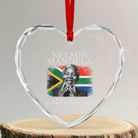 Nelson Mandela Quote Heart Crystal Glass Ornament I Never Lose I Either Win Or I Learn
