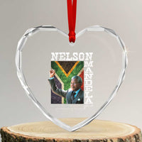 Nelson Mandela Quote Heart Crystal Glass Ornament Real Leaders Must Be Ready To Sacrifice All For The Freedom