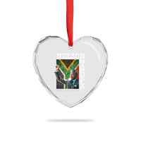 Nelson Mandela Quote Heart Crystal Glass Ornament Real Leaders Must Be Ready To Sacrifice All For The Freedom