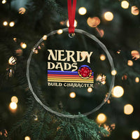Nerdy Dad Crystal Glass Ornament Funny Fathers Day RPG Gaming D20 Tabletop