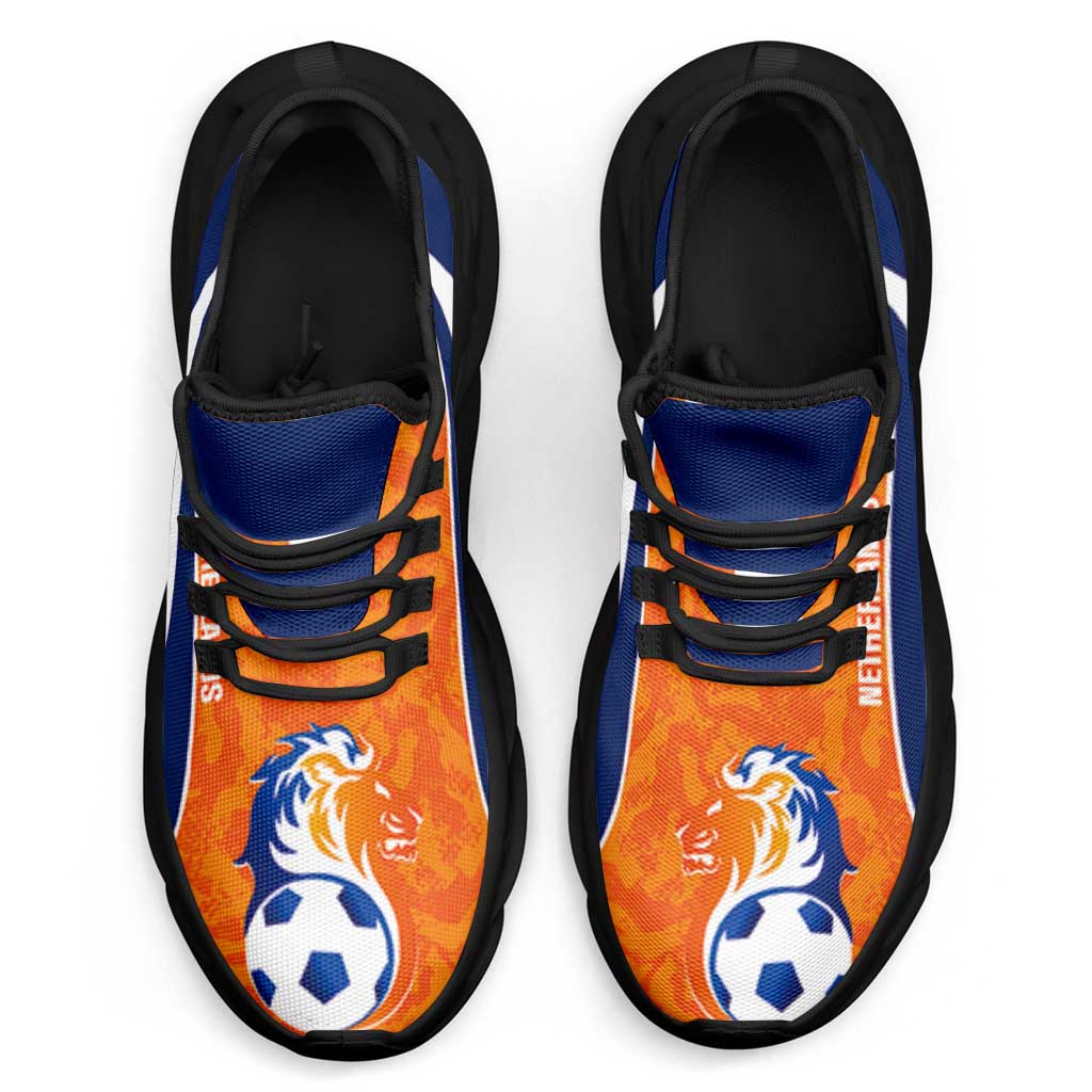 Netherlands 2026 Football Clunky Sneakers Go Oranje Grunge Curve Stylized - Wonder Print Shop