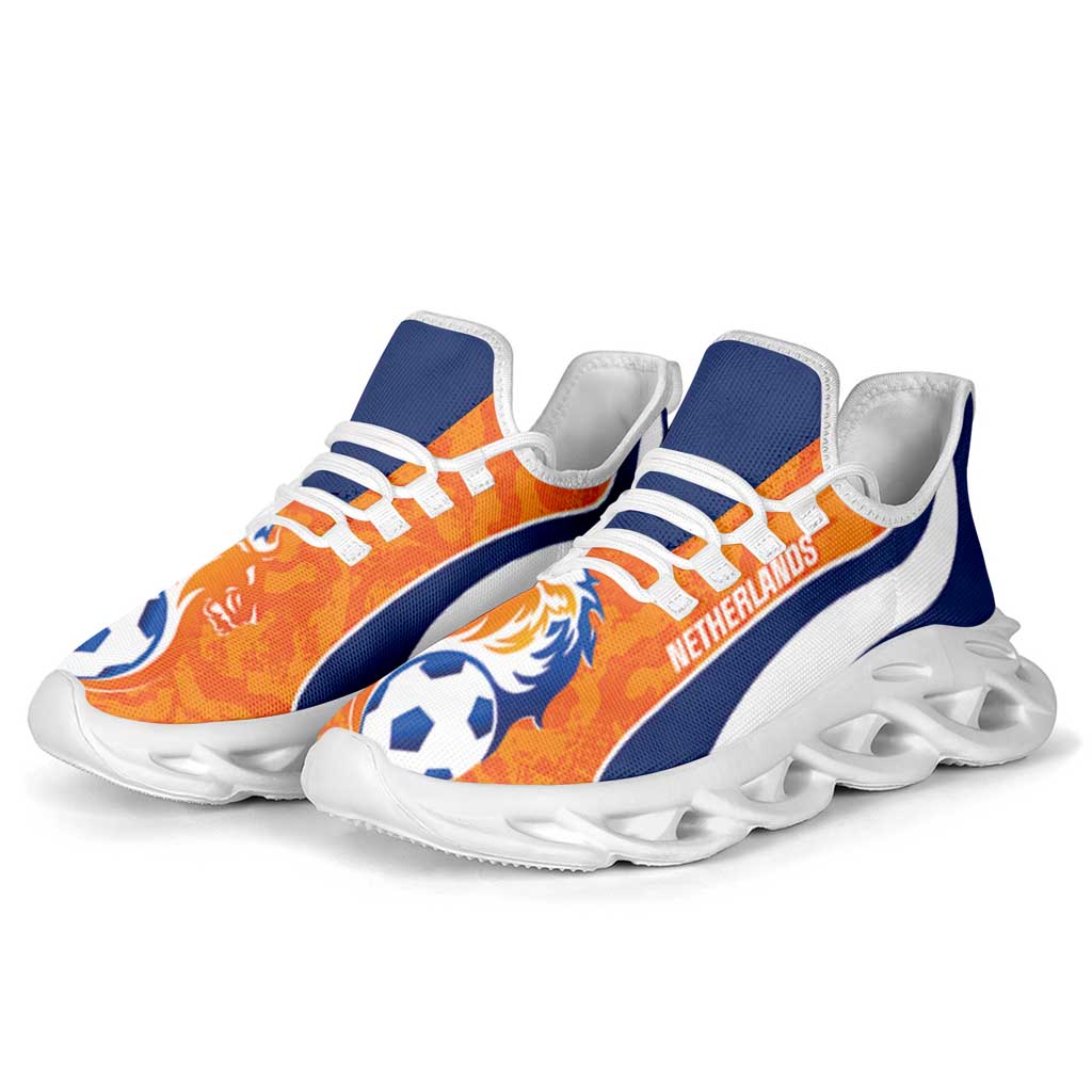 Netherlands 2026 Football Clunky Sneakers Go Oranje Grunge Curve Stylized - Wonder Print Shop