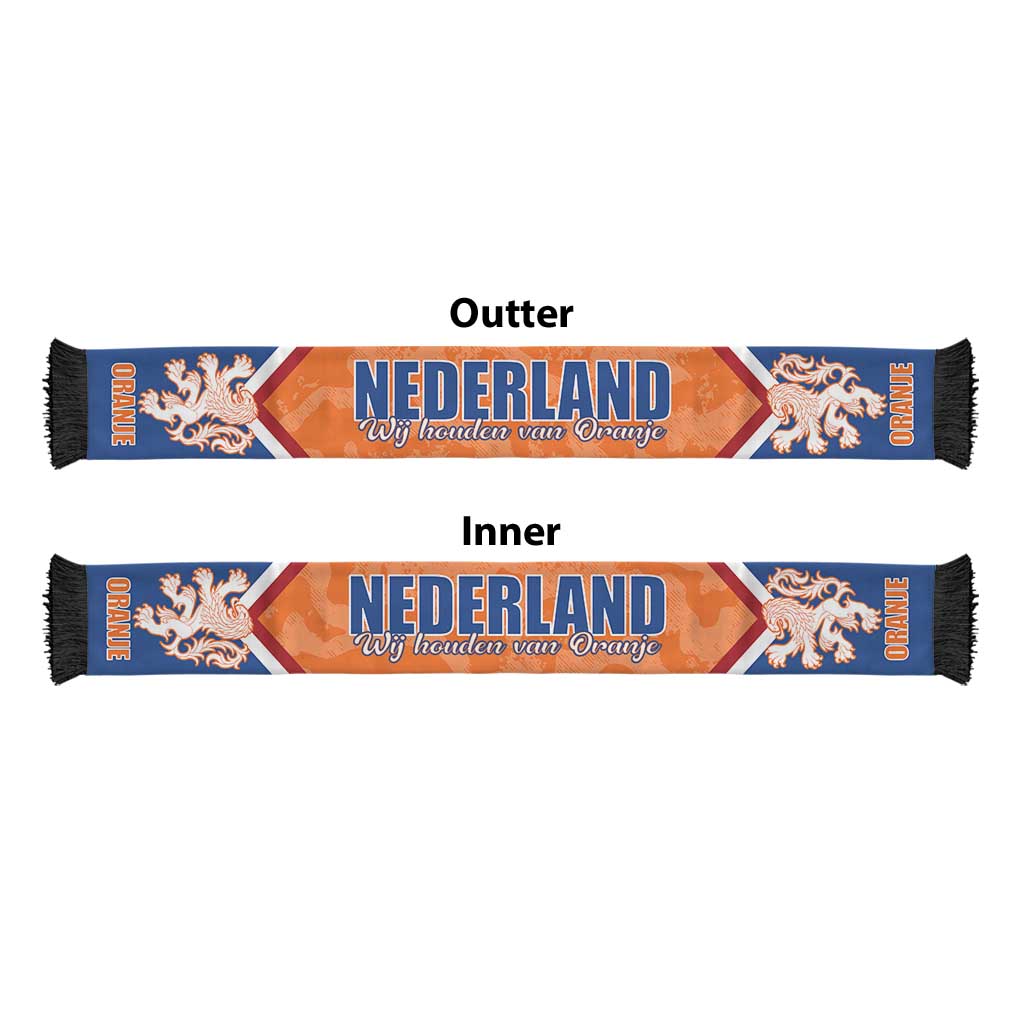 Netherlands 2026 Football Soccer Scarf Wij Houden Van Oranje