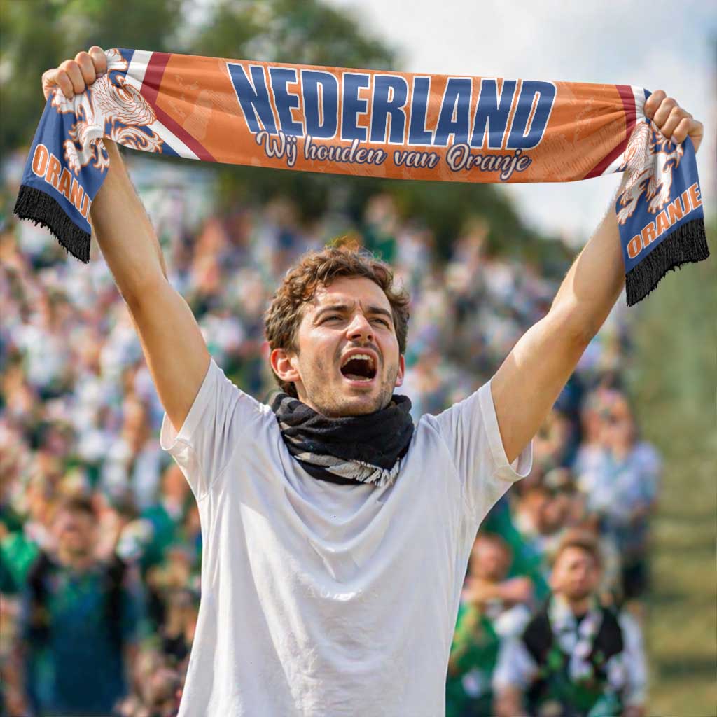 Netherlands 2026 Football Soccer Scarf Wij Houden Van Oranje