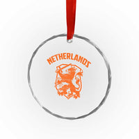 Netherlands Dutch Republic Lion Vintage Holland Crest Crystal Glass Ornament