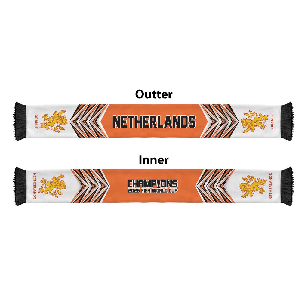 Netherlands Football Nations 2026 Soccer Scarf Sporty Pattern