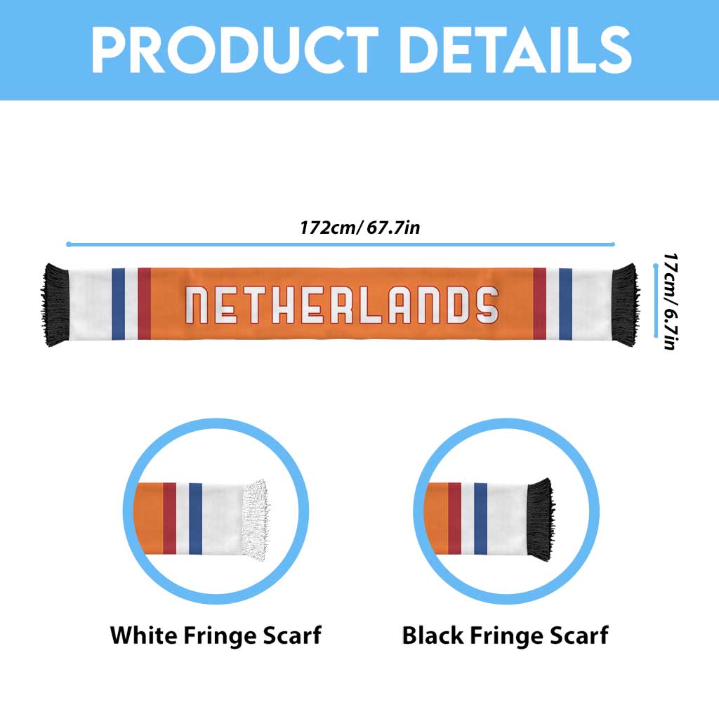 Netherlands World Football 2026 Soccer Scarf National Pride Never Stops