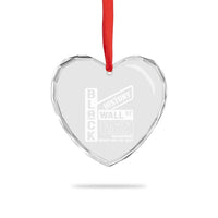 Never Forget Black Wall Street 1921 Heart Crystal Glass Ornament Tulsa Black History Month