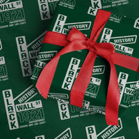 Never Forget Black Wall Street 1921 Wrapping Paper Roll Tulsa Black History Month