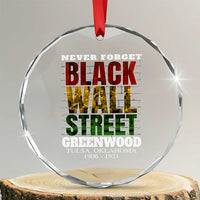 Never Forget Black Wall Street Crystal Glass Ornament Tulsa Oklahoma Black History Month