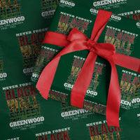 Never Forget Black Wall Street Wrapping Paper Roll Tulsa Oklahoma Black History Month