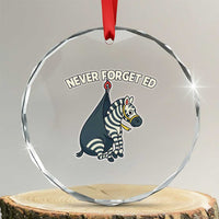 Never Forget Ed The Zebra Meme Crystal Glass Ornament Funny Viral Animal Escape Internet Humor Fans TS02