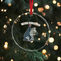 Never Forget Ed The Zebra Meme Crystal Glass Ornament Funny Viral Animal Escape Internet Humor Fans TS02