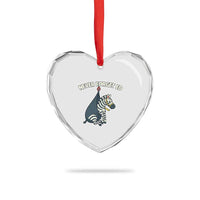 Never Forget Ed The Zebra Meme Heart Crystal Glass Ornament Funny Viral Animal Escape Internet Humor Fans - Wonder Print Shop