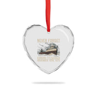 Never Forget Edmund Fitzgerald Tribute Heart Crystal Glass Ornament November 10 1975 Shipwreck Memorial - Wonder Print Shop