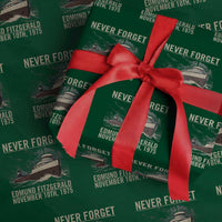 Never Forget Edmund Fitzgerald Tribute Wrapping Paper Roll November 10 1975 Shipwreck Memorial - Wonder Print Shop