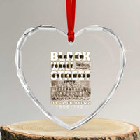 Never Forget Greenwood Black Wall Street Heart Crystal Glass Ornament Black History Month
