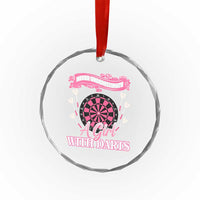 Never Underestimate A Girl Dart Player Gift Idea Crystal Glass Ornament - Wonder Print Shop