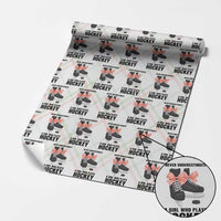 Never Underestimate A Girl Hockey Player Gift Idea Wrapping Paper Roll - Wonder Print Shop