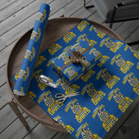 Never Underestimate An Old Man Plays Darts Wrapping Paper Roll Funny Dartist Grim Reaper Gift - Wonder Print Shop