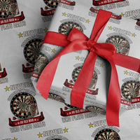 Never Underestimate An Old Man Plays Darts Wrapping Paper Roll Gothic Darts Player - Wonder Print Shop