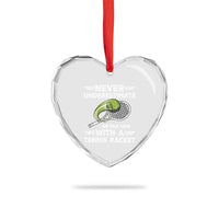 Never Underestimate An Old Man With A Tennis Racket Heart Crystal Glass Ornament Funny Tennis Fan - Wonder Print Shop