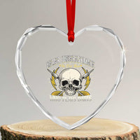 Never Underestimate An Old Who Plays Darts Heart Crystal Glass Ornament Funny Darts Fan - Wonder Print Shop