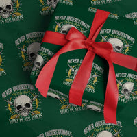 Never Underestimate An Old Who Plays Darts Wrapping Paper Roll Funny Darts Fan - Wonder Print Shop
