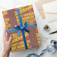 New Achievement Happy Fathers Day Crawler Wrapping Paper Roll Funny Gamer Dad LitRPG Gaming Milestone