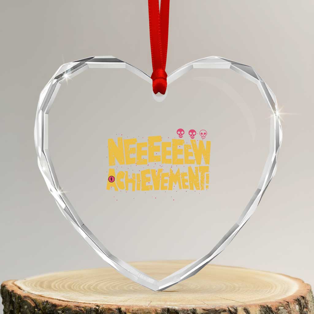 New Achievement Heart Crystal Glass Ornament Funny Sci-Fi Book Lover