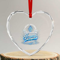 New Baptist Believer Heart Crystal Glass Ornament Have Decided To Follow Jesus 2026