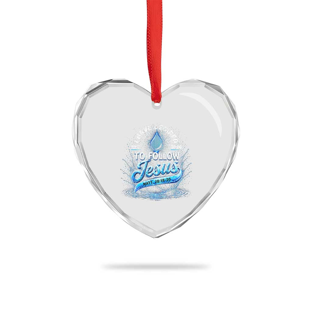 New Baptist Believer Heart Crystal Glass Ornament Have Decided To Follow Jesus 2026