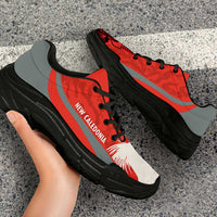New Caledonia 2026 Football Chunky Sneakers Les Cagous Grunge Curve Stylized - Wonder Print Shop
