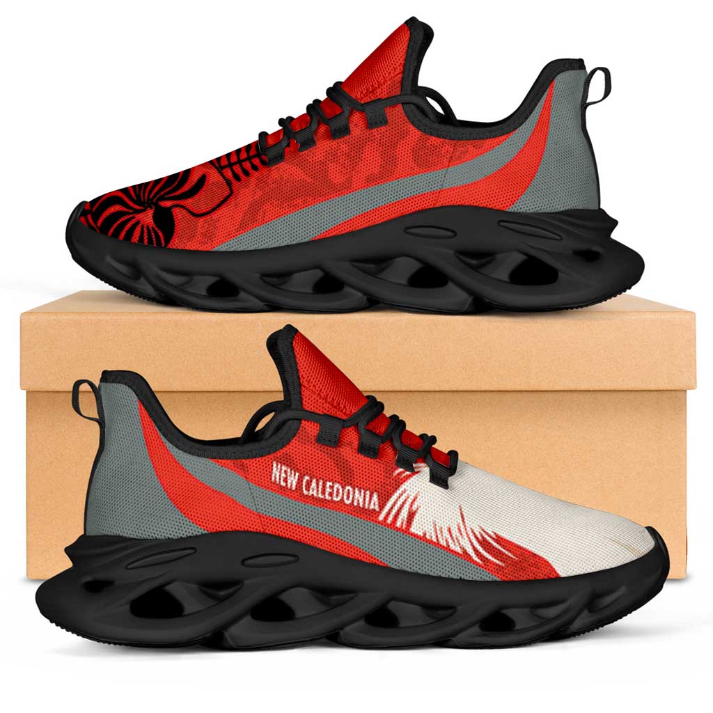 New Caledonia 2026 Football Clunky Sneakers Les Cagous Grunge Curve Stylized - Wonder Print Shop
