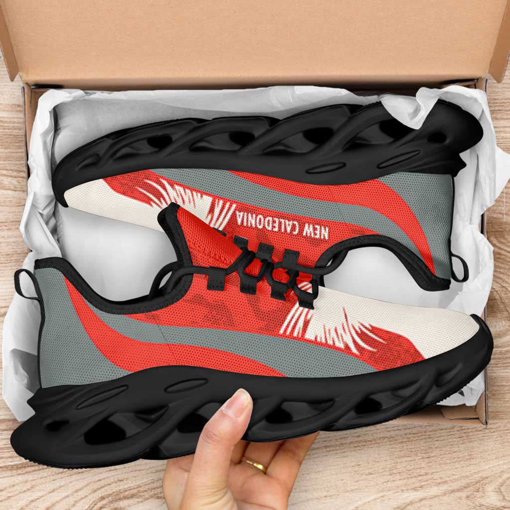 New Caledonia 2026 Football Clunky Sneakers Les Cagous Grunge Curve Stylized - Wonder Print Shop
