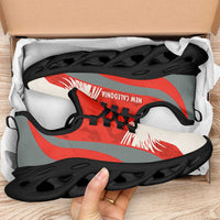 New Caledonia 2026 Football Clunky Sneakers Les Cagous Grunge Curve Stylized - Wonder Print Shop
