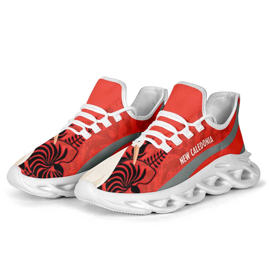 New Caledonia 2026 Football Clunky Sneakers Les Cagous Grunge Curve Stylized - Wonder Print Shop