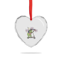 New Dad Frog 4th of July Heart Crystal Glass Ornament Off to Commit Dad Foolery