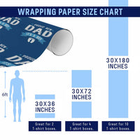 New Dad It's a Boy Wrapping Paper Roll Newborn Daddy Father Baby Boy Son - Wonder Print Shop