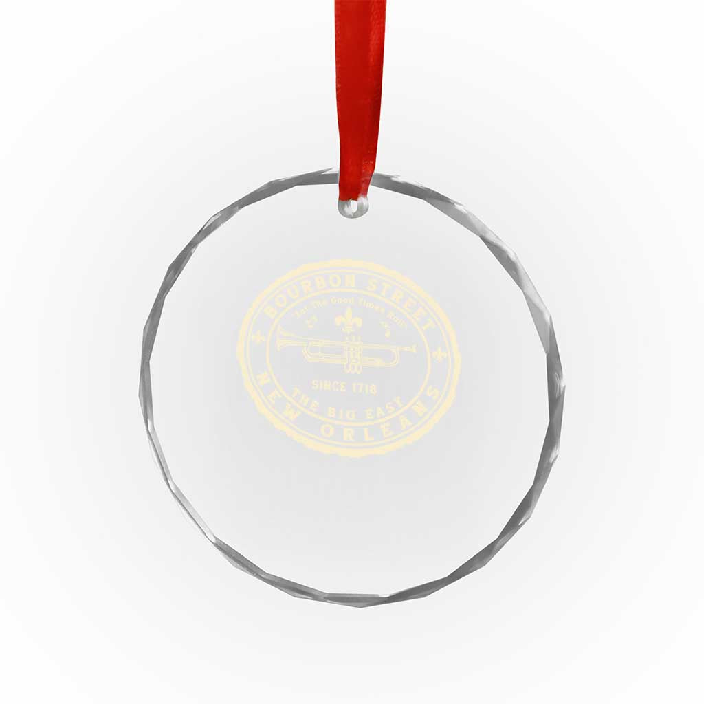 New Orleans Bourbon Street The Big Easy Crystal Glass Ornament Let The Good Times Roll