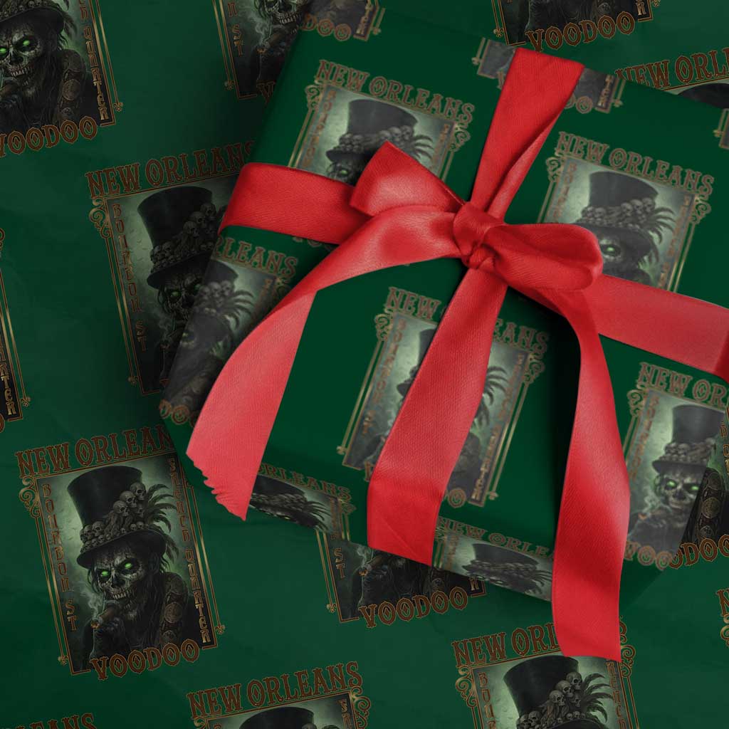 New Orleans Voodoo Wrapping Paper Roll Bourbon Street French Quarter Creepy Occult Lover