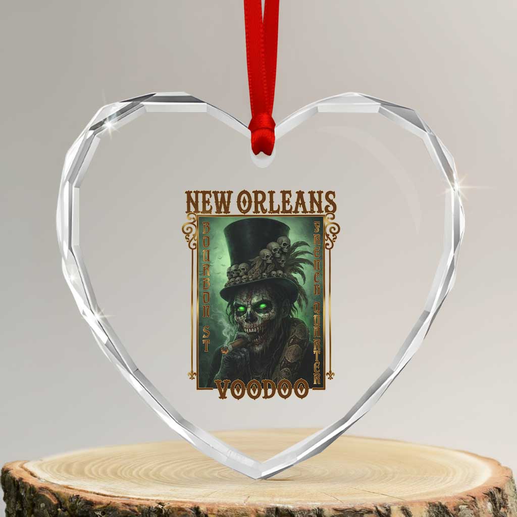 New Orleans Voodoo Heart Crystal Glass Ornament Bourbon Street French Quarter Creepy Occult Lover