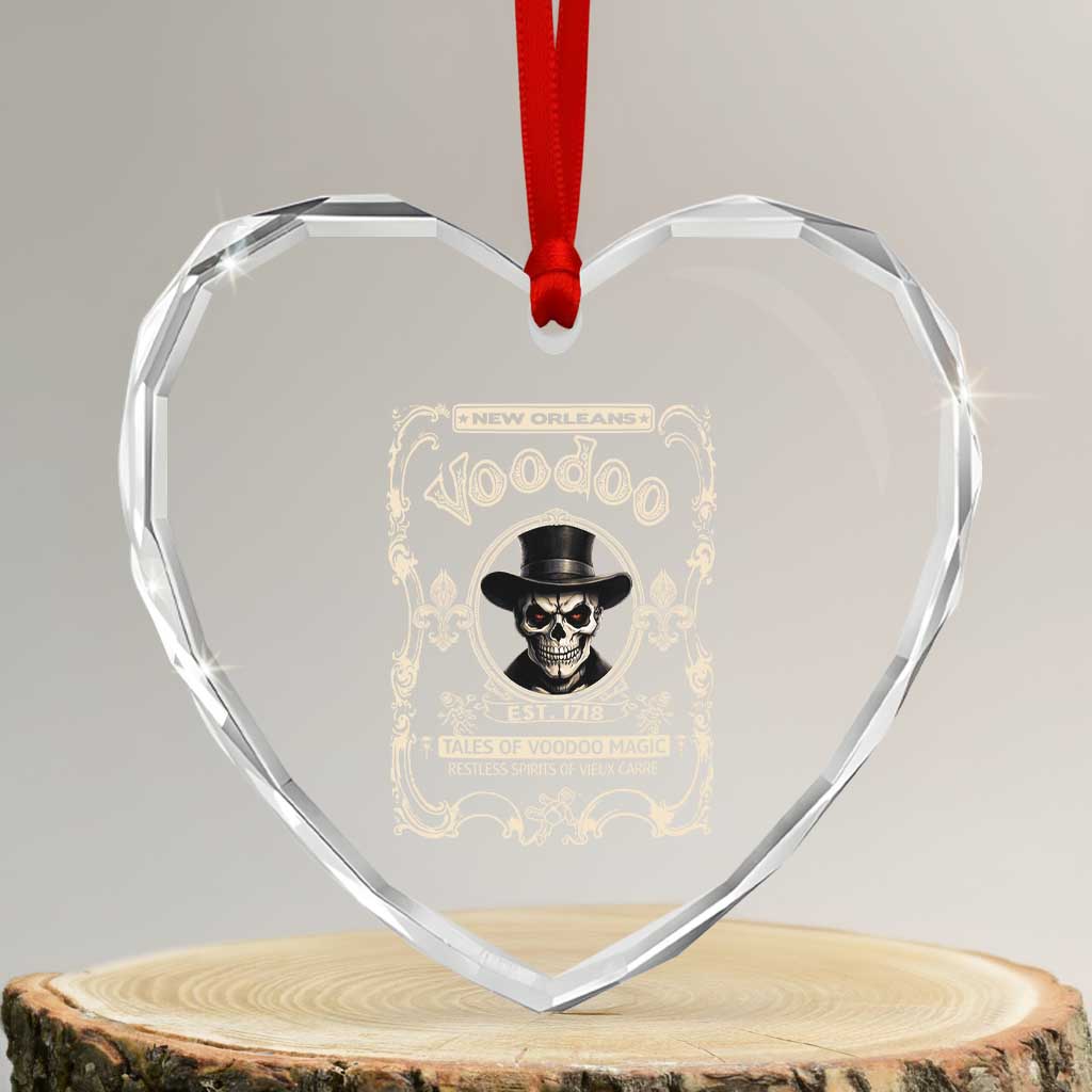 New Orleans Voodoo Heart Crystal Glass Ornament Tales Of Voodoo Magic Skull Spooky Hoodoo Rootworker