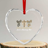 New Year New Beginnings Same Amazing God Heart Crystal Glass Ornament Christian New Years Eve - Wonder Print Shop