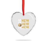 New Year New Grace New Praise 2025 Heart Crystal Glass Ornament - Wonder Print Shop
